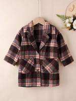  Plaid Long Sleeve Multicolor Kids Clothing 5708