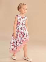  Midi Multicolor Round Neck Toddler Girls Clothing 2384