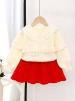 Long Sleeve Casual Regular Fit Toddler Girls Clothing 9994