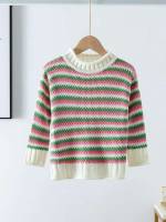  Regular Stand Collar Toddler Girl Sweaters 7937