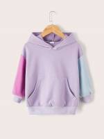 Regular Fit Multicolor Pocket Casual Toddler Girl Sweatshirts 911