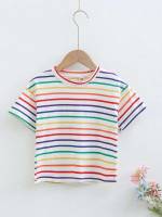  Short Sleeve Regular Casual Toddler Girl T-Shirts 406