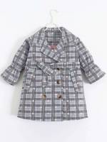  Long Sleeve Plaid Casual Toddler Girls Clothing 6951