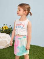  Regular Fit Round Neck Sleeveless Toddler Girls Clothing 2518