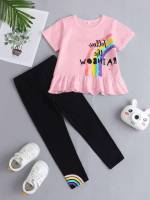 Short Sleeve Regular Fit Multicolor Kids Clothing 59