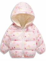 Hooded Regular Fit Regular Zipper Toddler Girls Clothing 7829