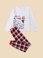 Christmas Long Sleeve Casual Multicolor Underwear  Sleepwear 3847