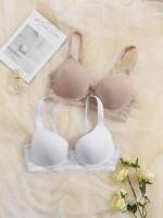  Multicolor Plain Simple Women Plus Intimates 750