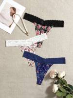  Floral  Plus Size Panties 1422