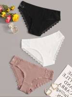  Contrast Lace Plus Size Panties 6554