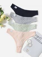  Plain Multicolor Plus Size Panties 7475