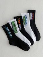 Letter  Multicolor Men Socks 7510