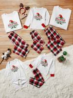 Long Sleeve Christmas Round Neck Underwear  Sleepwear 6714