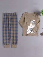   Long Sleeve Kids Underwear  Sleepwear 1676