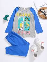  Cute Round Neck Dinosaur Kids Underwear  Sleepwear 2224