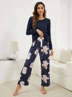 Multicolor Elegant Floral Underwear  Sleepwear 1559