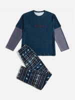  Multicolor Long Sleeve Men Loungewear Sets 2988