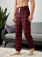  Plaid Casual Men Loungewear Bottoms 7197