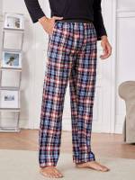  Plaid Casual Men Loungewear Bottoms 5134