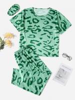  Casual Short Sleeve Plus Size Pajama Sets 4568