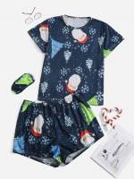 Cute Short Sleeve Plus Size Pajama Sets 9805