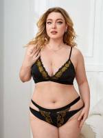  Floral  Plus Size Bra  Panty Sets 905