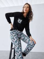  Graphic Long Sleeve Underwear  Sleepwear 2173