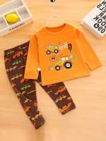 Multicolor Long Sleeve Boys Loungewear 1279