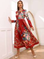 Multicolor  Floral Arabian Wear 297