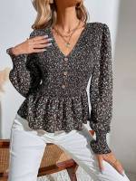  Long Sleeve Multicolor Regular Women Blouses 2718