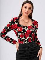  Floral Long Sleeve Regular Women Clothing 7299