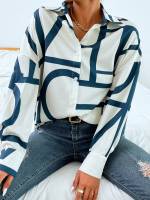 Striped Multicolor Oversized Women Blouses 238