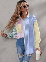  Oversized Long Collar Women Blouses 3978