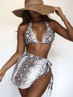 Snakeskin Print  Women Swimwear 2526