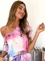 Multicolor V neck  Women Tops, Blouses  Tee 873