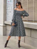  Shirred Off the Shoulder Women Dresses 4