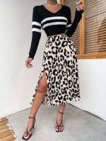  Midi Leopard Women Skirts 5812