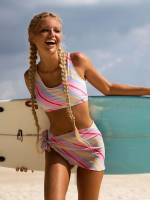  Striped Women Swimwear 3419