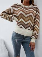 Chevron Multicolor Women Sweaters 6696