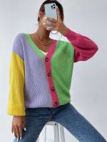  Multicolor Regular Fit Colorblock Women Clothing 7341