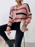 Multicolor Oversized Casual Women Knitwear 480