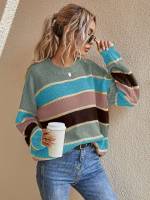 Multicolor  Long Sleeve Women Sweaters 5997