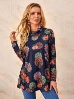  Long Floral Long Sleeve Women Tops, Blouses  Tee 7924