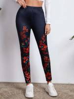 Long Floral Casual Women Bottoms 6396