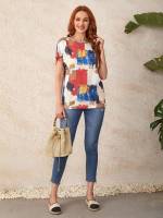  Regular Fit Short Sleeve Women Tops, Blouses  Tee 9231