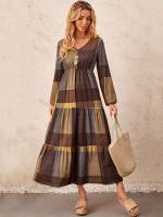  V neck Casual Multicolor Women Dresses 771