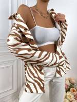 Long Sleeve Collar Regular Fit Women Clothing 3819
