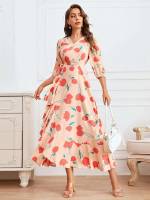 Long Multicolor Floral Women Clothing 8915