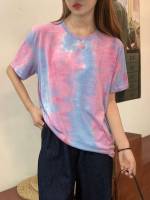 Casual Tie Dye Regular Women T-Shirts 160