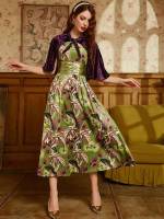  Vintage Multicolor Women Clothing 2705